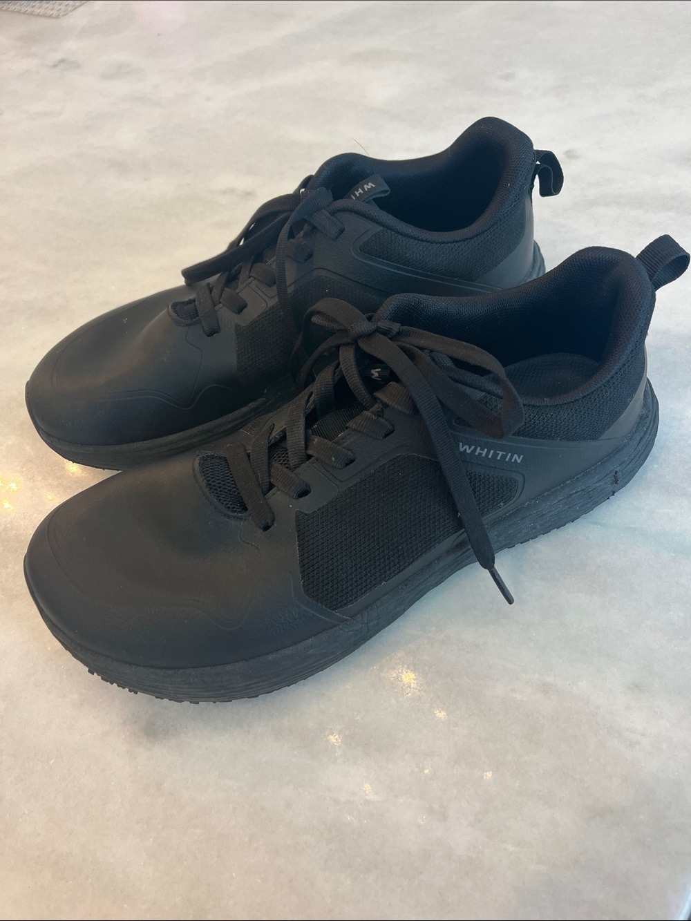 WHITIN Men's Food Service Zero Drop Black Athletic Slip-Resistant Sneakers Sz 11